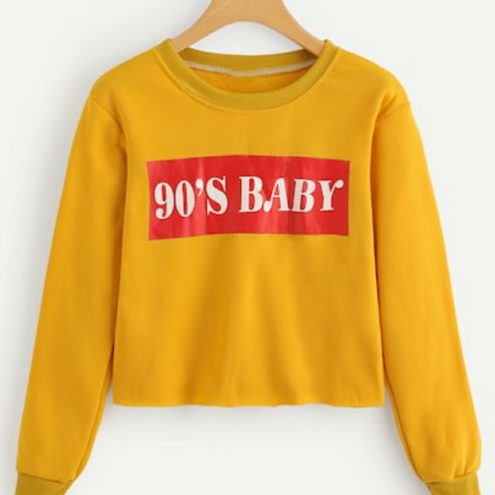90's Baby Crop Top Sweatshirt